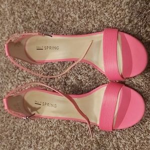Call It Spring open-toe pink heels